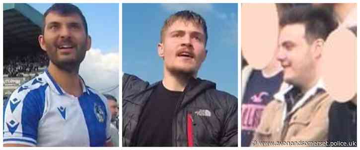 Appeal to identify three men after public order incidents at Bristol Rovers and Forest Green Rovers football match