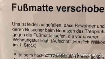 „Wieder schief“: Verschobene Fußmatte sorgt für Zoff in der Nachbarschaft