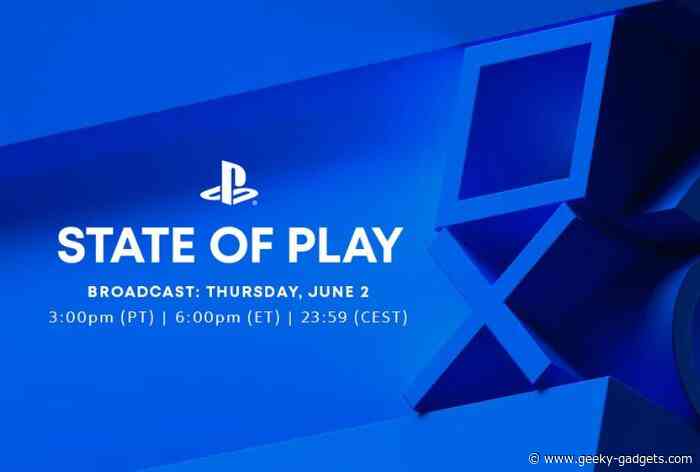 PlayStation State of Play June 2022 presentation next Thursday