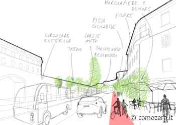 Viale Lecco senza i posti blu, con ciclabile, bus elettrico e tavolini: la rivoluzione (disegnata) di Minghetti - ComoZero