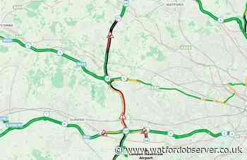 Live M25 traffic updates after crash between junction 16 and 17