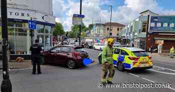 Man arrested after car crashes into shop windows on Whiteladies Road