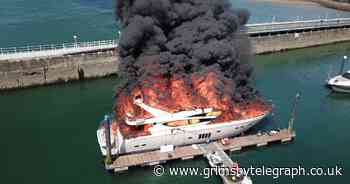 Luxury 85ft superyacht sinks after blaze in marina - Grimsby Live - Grimsby Live