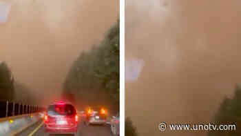 ¿Miedo nivel no veo nada? Así se vivió la tormenta de arena que oscureció la México-Cuernavaca - Uno TV Noticias
