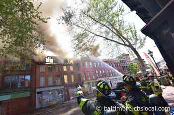 Firefighters Respond To 4-Alarm Blaze, Partial Collapse In West Baltimore - CBS Baltimore