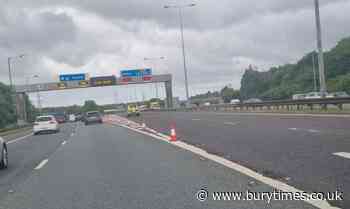 Man rescued from car and taken to hospital after "serious" crash on M61 - Bury Times