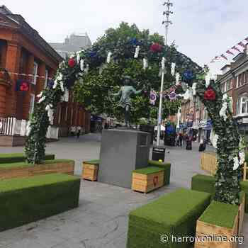 Harrow Town Centre decorated red, white and blue for Platinum Jubilee celebrations - Harrow Online