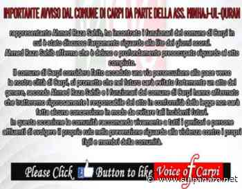 Rissa con machete e coltelli a Carpi: l'Amministrazione incontra un rappresentante della comunità pachistana - SulPanaro | News - SulPanaro