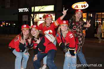 PHOTOS: Calgary’s first “Battle of Alberta” playoff Red Mile - The Calgary Journal