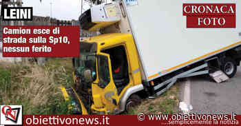 LEINI – Camion esce di strada sulla Sp10, nessun ferito (FOTO) - ObiettivoNews