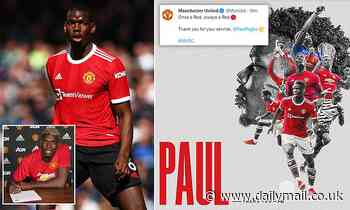 Manchester United confirm Paul Pogba is leaving after new contract negotiations failed