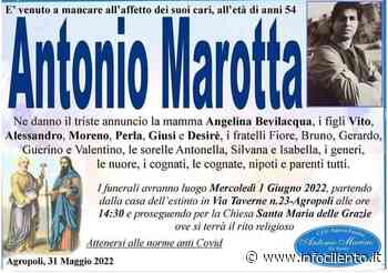 Antonio Marotta: Oggi ad Agropoli l’ultimo saluto - Info Cilento