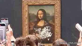 This Guy Dressed Up As An Old Lady, Rolled His Wheelchair Into The Louvre, And Threw A Cake At The Mona Lisa