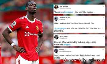 'Good riddance Paul Pogba': Manchester United fans label midfielder an 'absolute joke' after exit