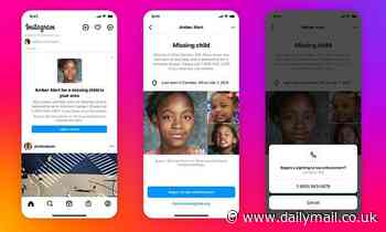 Instagram launches Amber Alerts to help find missing children