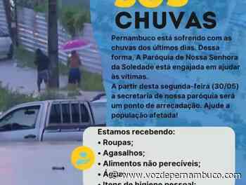 Paróquia da Soledade está realizando a ação “SOS Chuvas”, em Lagoa do Carro - Voz de Pernambuco