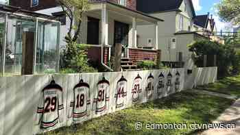 Edmonton Oilers jerseys replace memorable image on downtown 'snake fence' - CTV News Edmonton