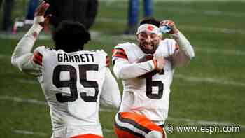 Browns' Garrett: Mayfield will 'land on his feet'