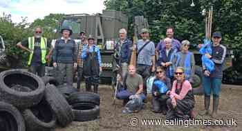 Ealing clean-up groups haul 150 old tyres from River Brent