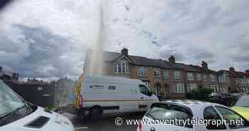 Burst water pipe sends water jetting skywards over Coventry street like a geyser - Coventry Live