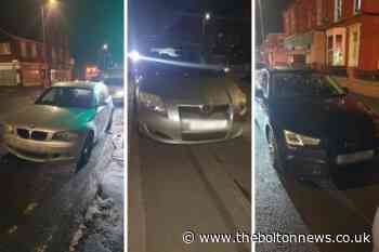 Bolton: Police seize three vehicles in one night