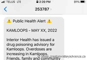 Text alerts for toxic drugs now available in Interior Health - Creston Valley Advance