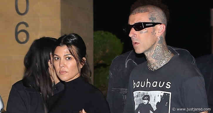 Newlyweds Kourtney Kardashian & Travis Barker Grab Dinner at Nobu