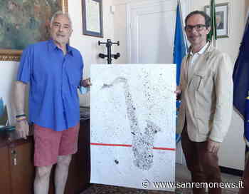 Bordighera: donata l'opera 'Musica' alla città, questa mattina l'incontro tra Pino Venditti e il Sindaco - SanremoNews.it