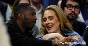 Adele and boyfriend Rich all smiles at NBA game after moving in together - The Mirror