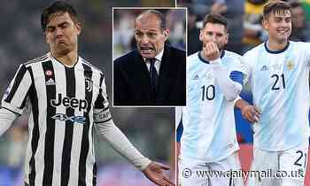 Max Allegri takes aim at free agent Paulo Dybala for 'not being himself' since 'new Messi' label