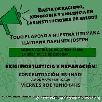 Argentina. Este viernes, en Buenos Aires, marcharán al INADI para repudiar actos racistas contra una médica haitiana - Resumen Latinoamericano - Resumen Latinoamericano