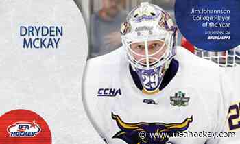 MSU Netminder Dryden McKay Honored as Jim Johannson College Player of Year - USA Hockey