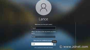 How to manage your security questions for a local Windows account