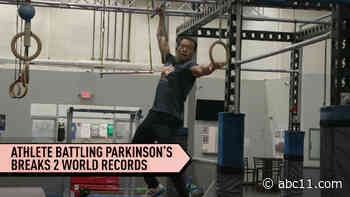 Athlete battling Parkinson's disease sets 2 world records
