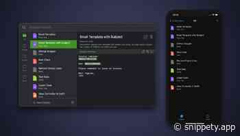 Snippety - Productivity tool for macOS and iOS