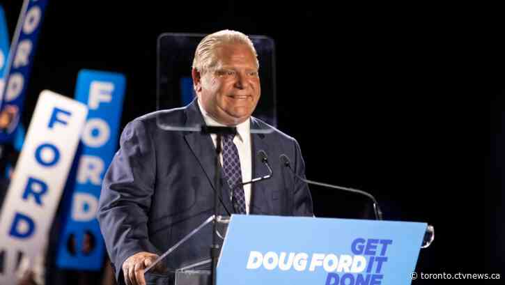 Doug Ford re-elected as Ontario premier with majority government, CTV News declares