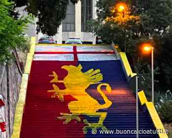 Genoa, ridipinta dopo 15 anni la scalinata di via Bologna nel quartiere di San Teodoro - Buon Calcio a Tutti