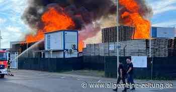 Großbrand im Industriegebiet in Ginsheim-Gustavsburg - Allgemeine Zeitung