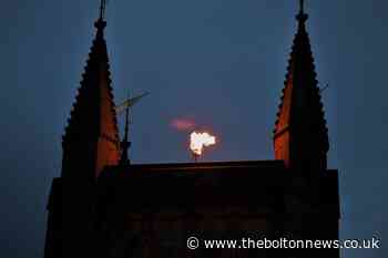 Bolton Parish Church lit beacon for Queen's Jubilee