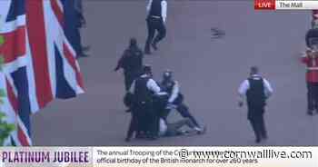 Police grapple with Queen's Jubilee protesters - Cornwall Live