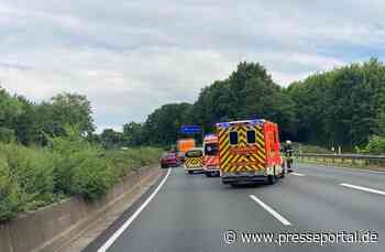 FW-MH: Verkehrsunfall BAB40 - eine verletzte Person