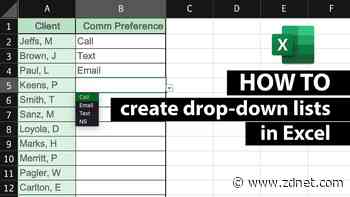 How to create a drop-down list in Microsoft Excel