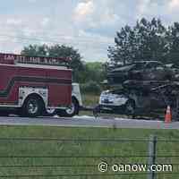 Update: Burning cars on vehicle transport caused traffic jam on I-85 southbound - Opelika Auburn News