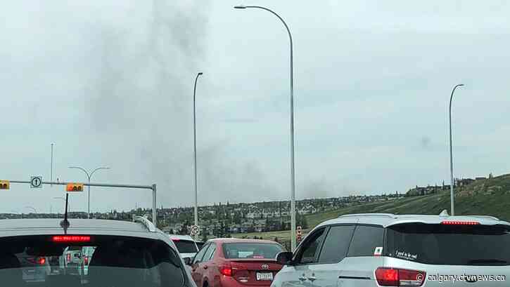 Two alarm fire burning in northwest Calgary