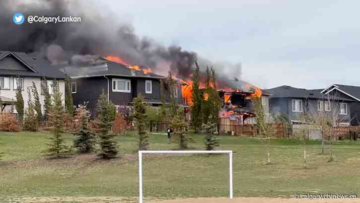 Two alarm fire in northwest Calgary damages multiple homes