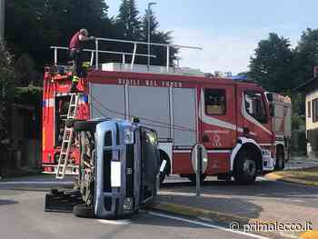 Auto ribaltata: feriti tre anziani - Prima Lecco