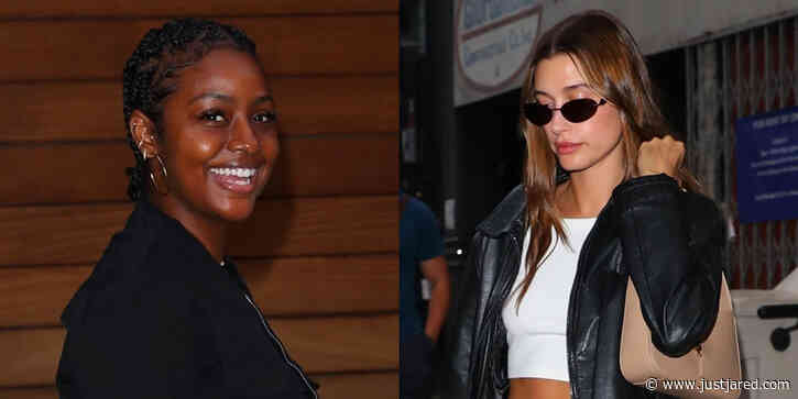 Hailey Bieber Grabs Dinner with Pal Justine Skye in NYC