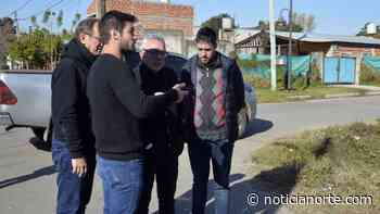 Julio Zamora supervisó la colocación de luminarias led en Benavídez norte - noticianorte