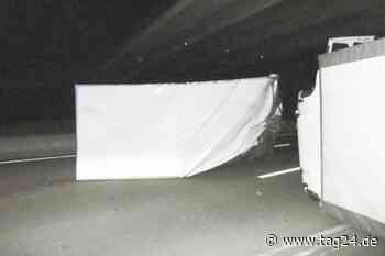 Unfall A4: Lkw mit Anhänger verunglückt auf A4 - Fahrbahn Richtung Dresden mehrere Stunden dicht - TAG24