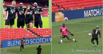 Watch Nigerian musician Falz score a goal at Old Trafford - Pulse Nigeria